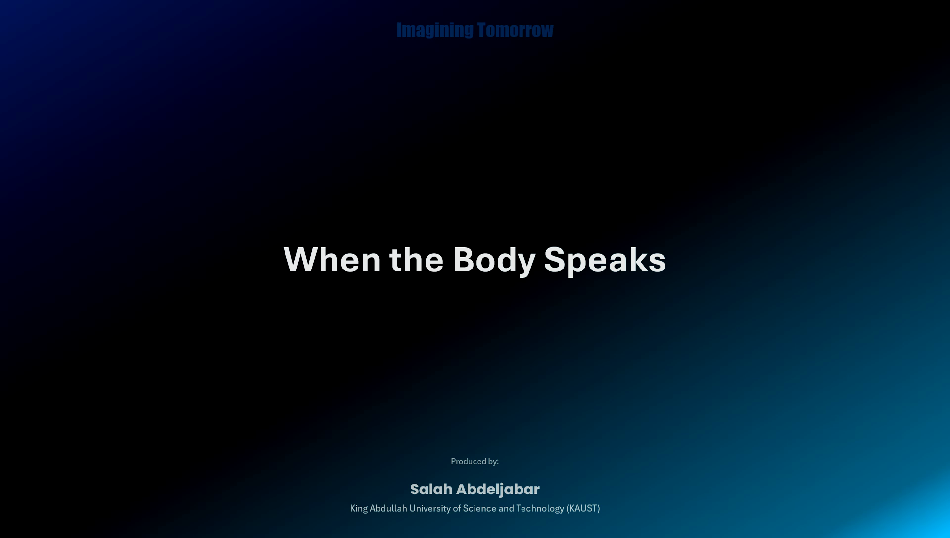 Project title slide